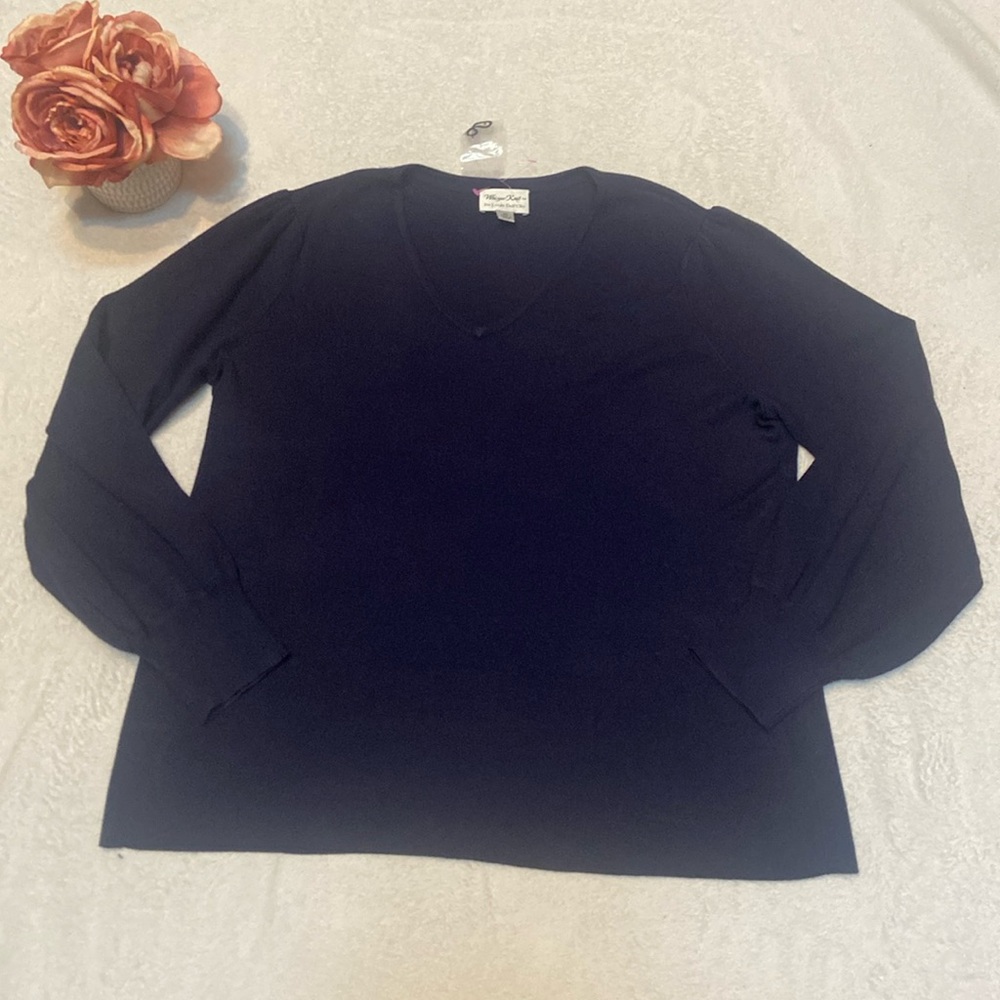 WHISPER KNIT by Louis Dell’Olio NWOT Size XL Navy Sweater